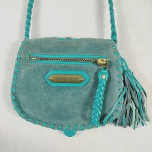 Isabella Fiore Crossbody Bag Womens Small Suede Leather Boho Tassel Purse Handba
